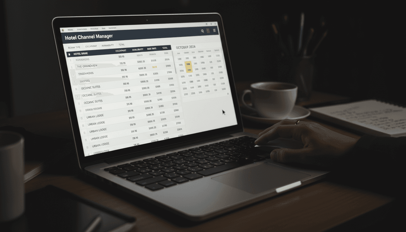 Hotelier editing rate and availability on channel manager dashboard